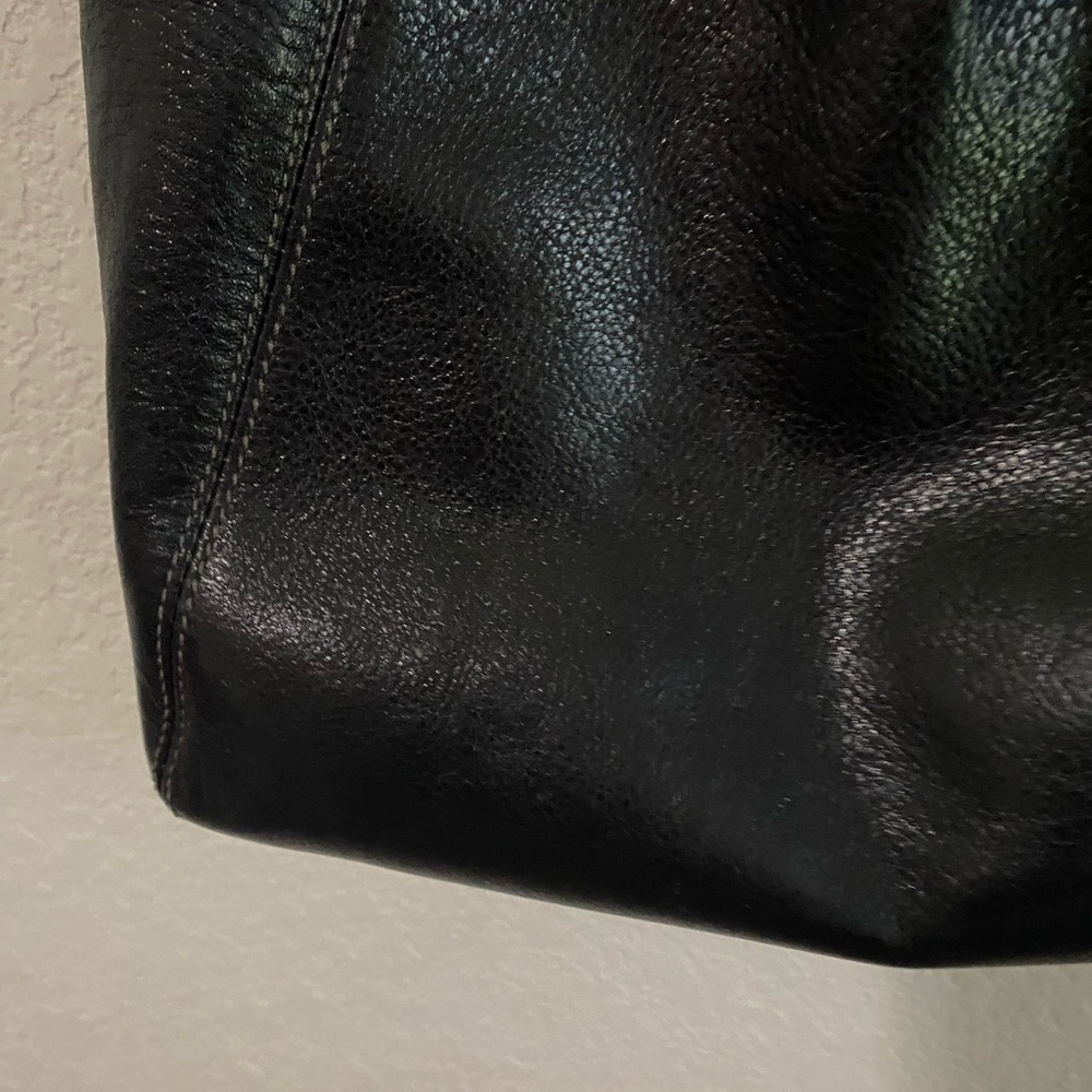 Coach Madison Timeless Black Pebble Leather Shoulder Bag With Hang Tag 14”L - Picture 15 of 16